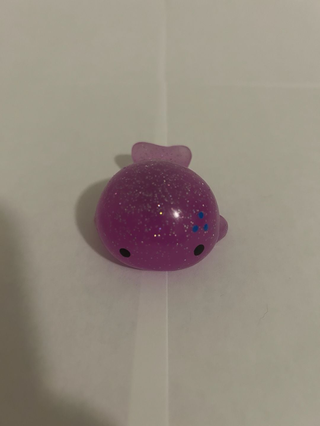 Mochi Squishy Sensory Toy Purple Glitter Whale Fidget Stress Relief 5