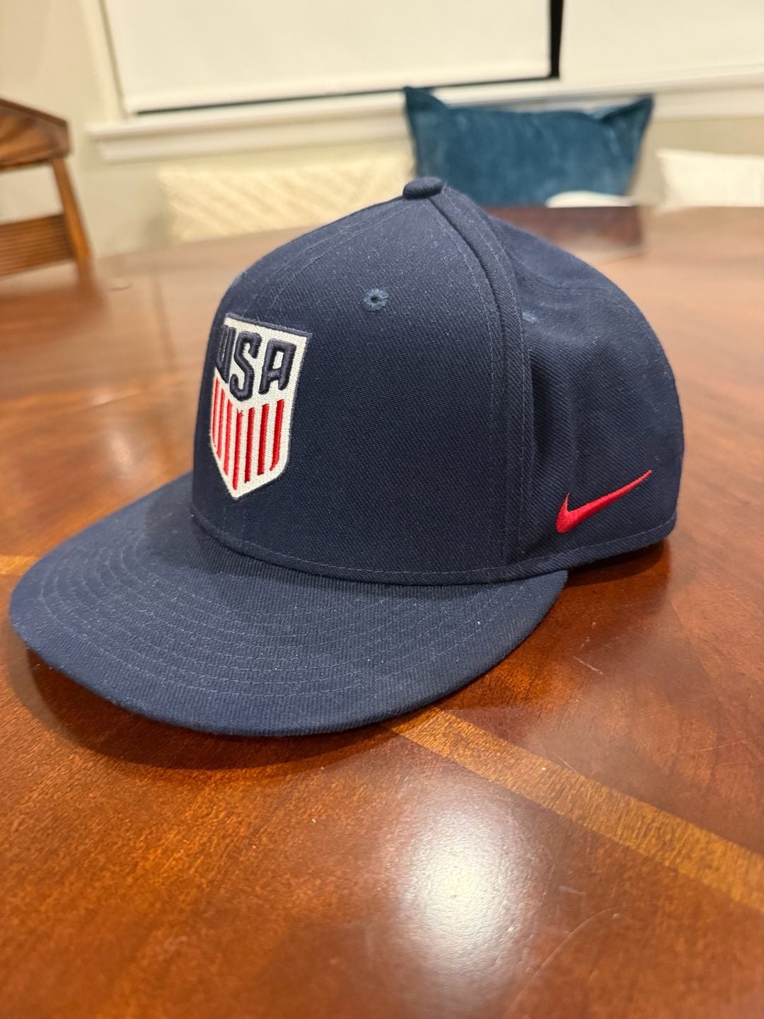 Nike True US Soccer Patch Hat Navy Snapback Adjustable 3