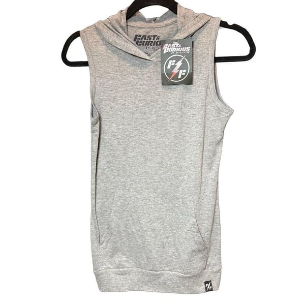 Fast & Furious by Affliction Sleeveless Hoodie Size XXS Gray