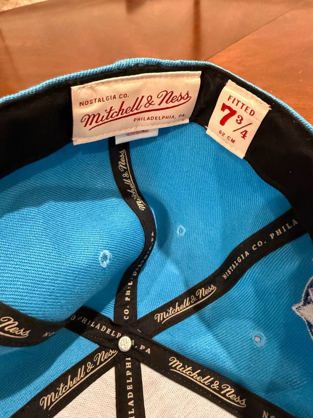 Mitchell & Ness Utah Jazz Hardwood Classics Fitted Hat Size 7 3/4 8