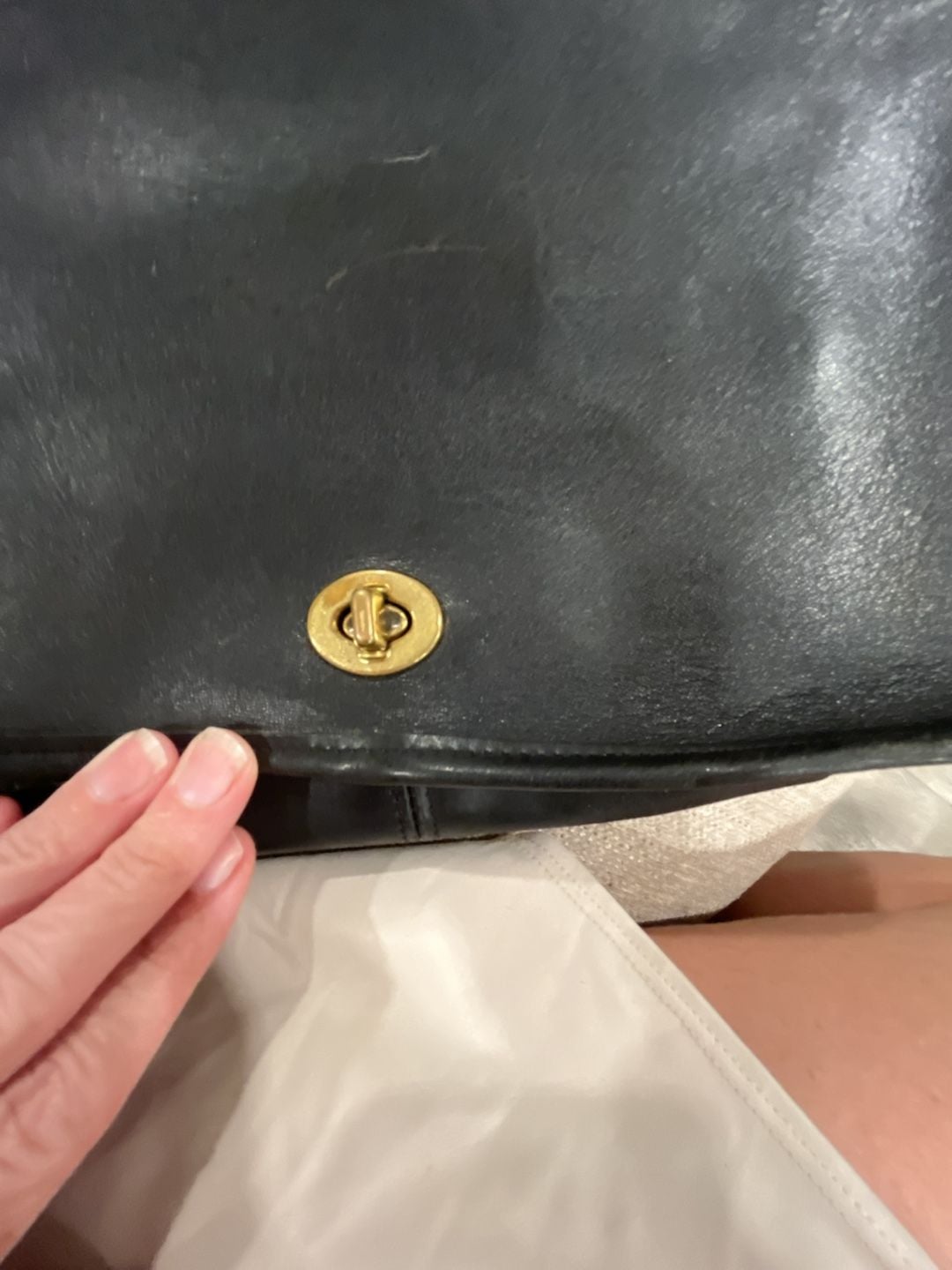 Coach Vintage Black Leather Convertible Crossbody Bag 7