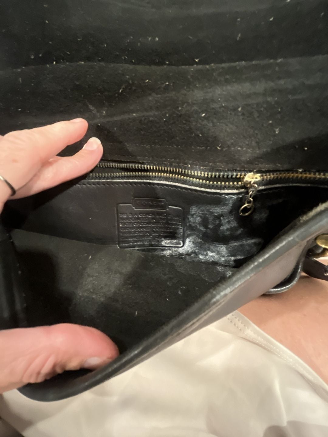 Coach Vintage Black Leather Convertible Crossbody Bag 8