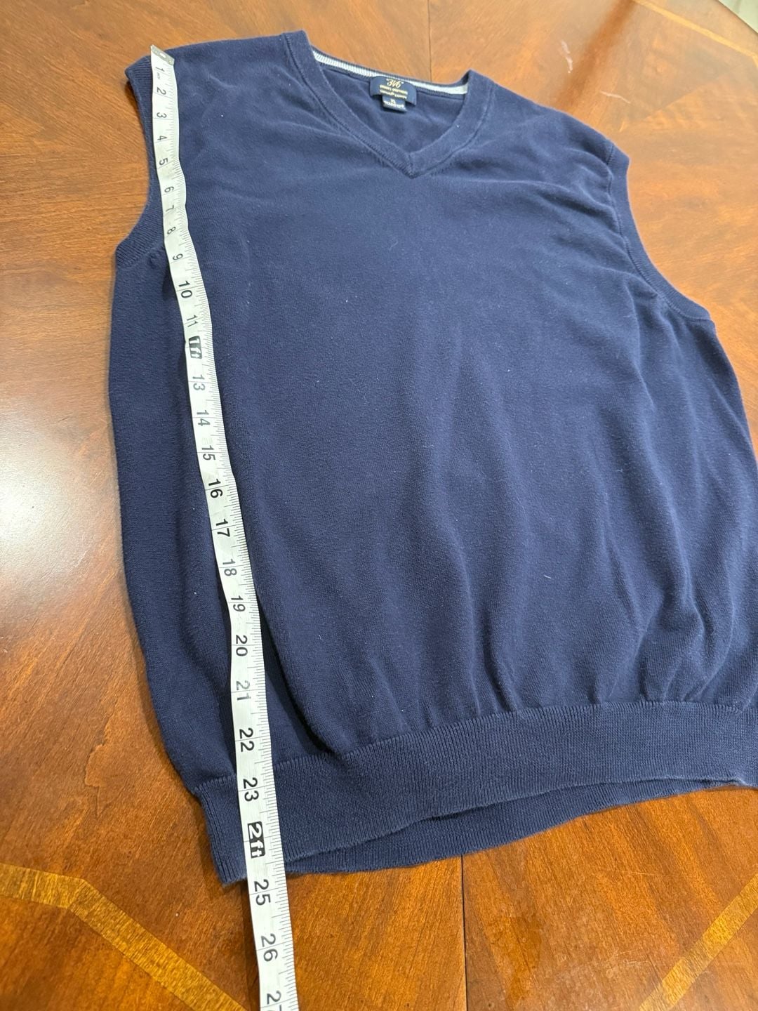 "346" Brooks Brothers Supima Cotton Sweater Vest XL Blue V-Neck Pullover 7