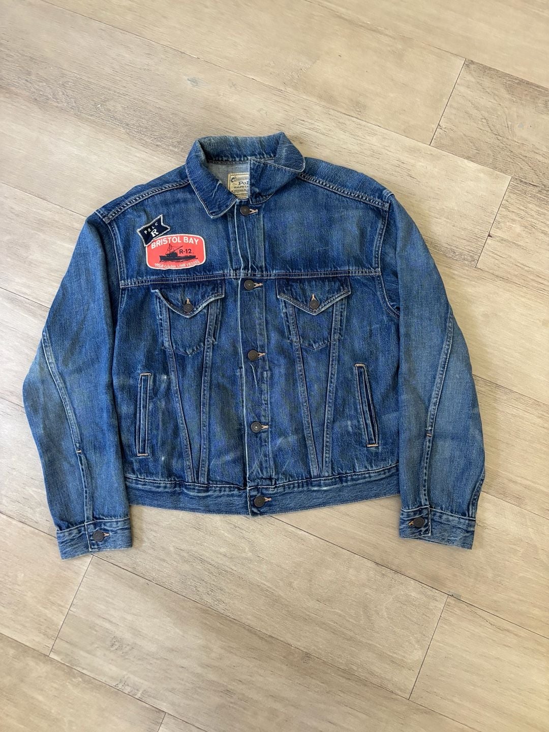 Vintage Polo Ralph Lauren Bristol Bay Denim Trucker Jacket 2