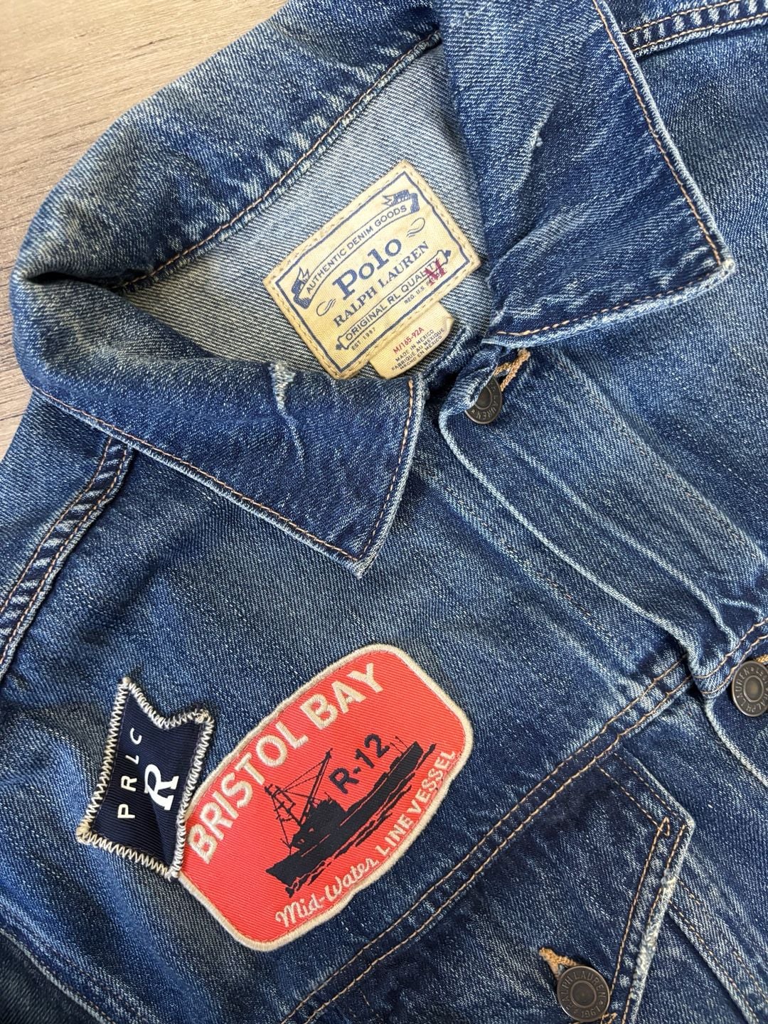 Vintage Polo Ralph Lauren Bristol Bay Denim Trucker Jacket 4