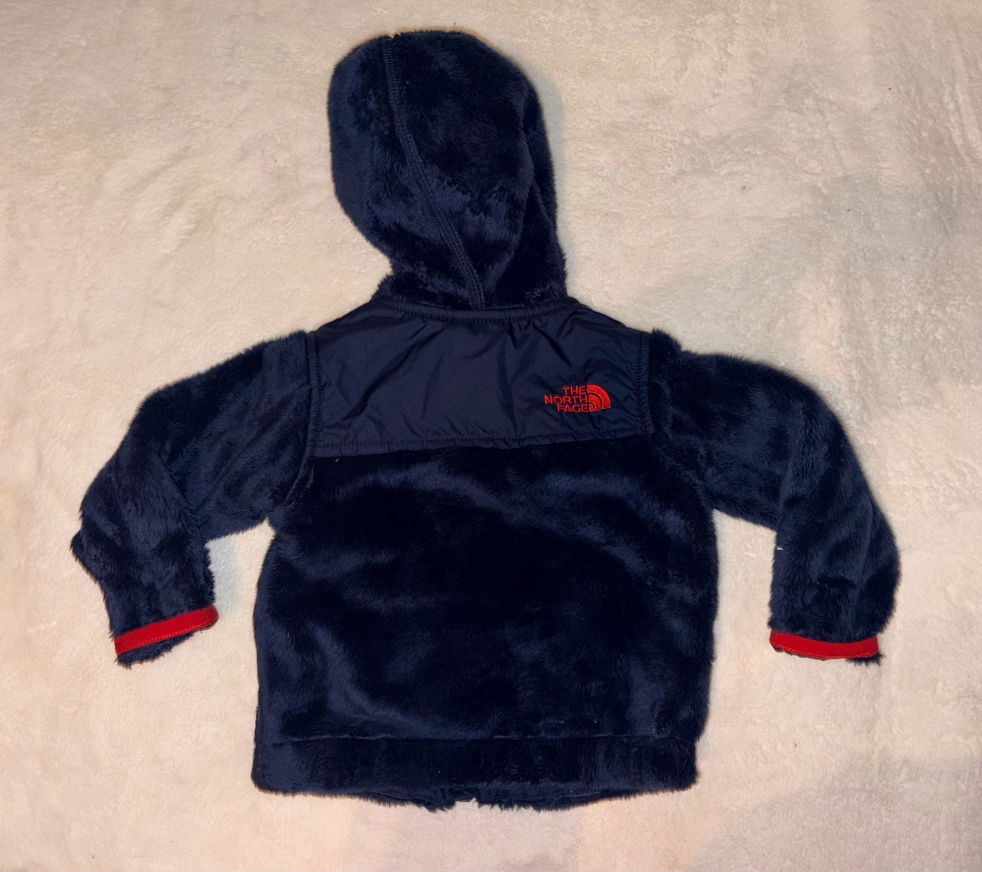 The North Face Oso Fleece Hoodie Size 6-12M Navy Red 5
