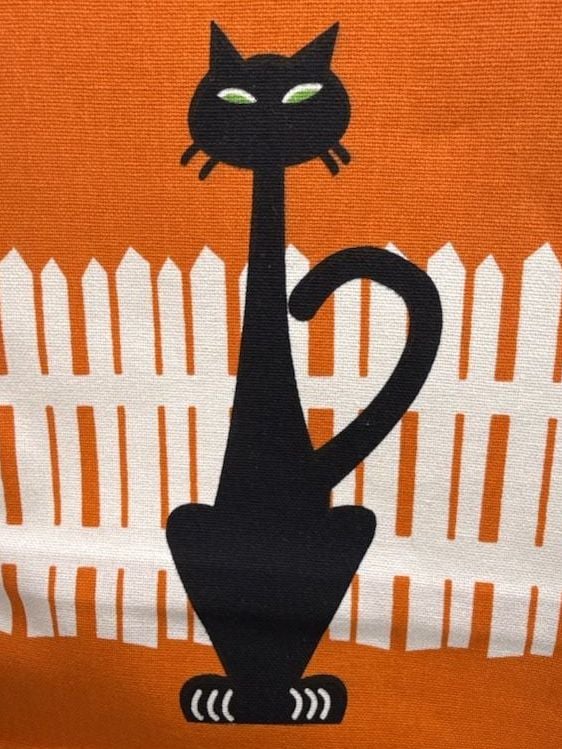 Moda Home Halloween Black Cat Witch Kitchen 27”Tea Towels Set Cats XL Retro Vtg 10