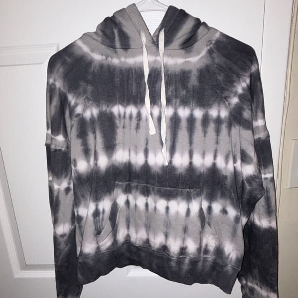 Lucky Brand Hoodie Size M Gray Tie Dye Pullover