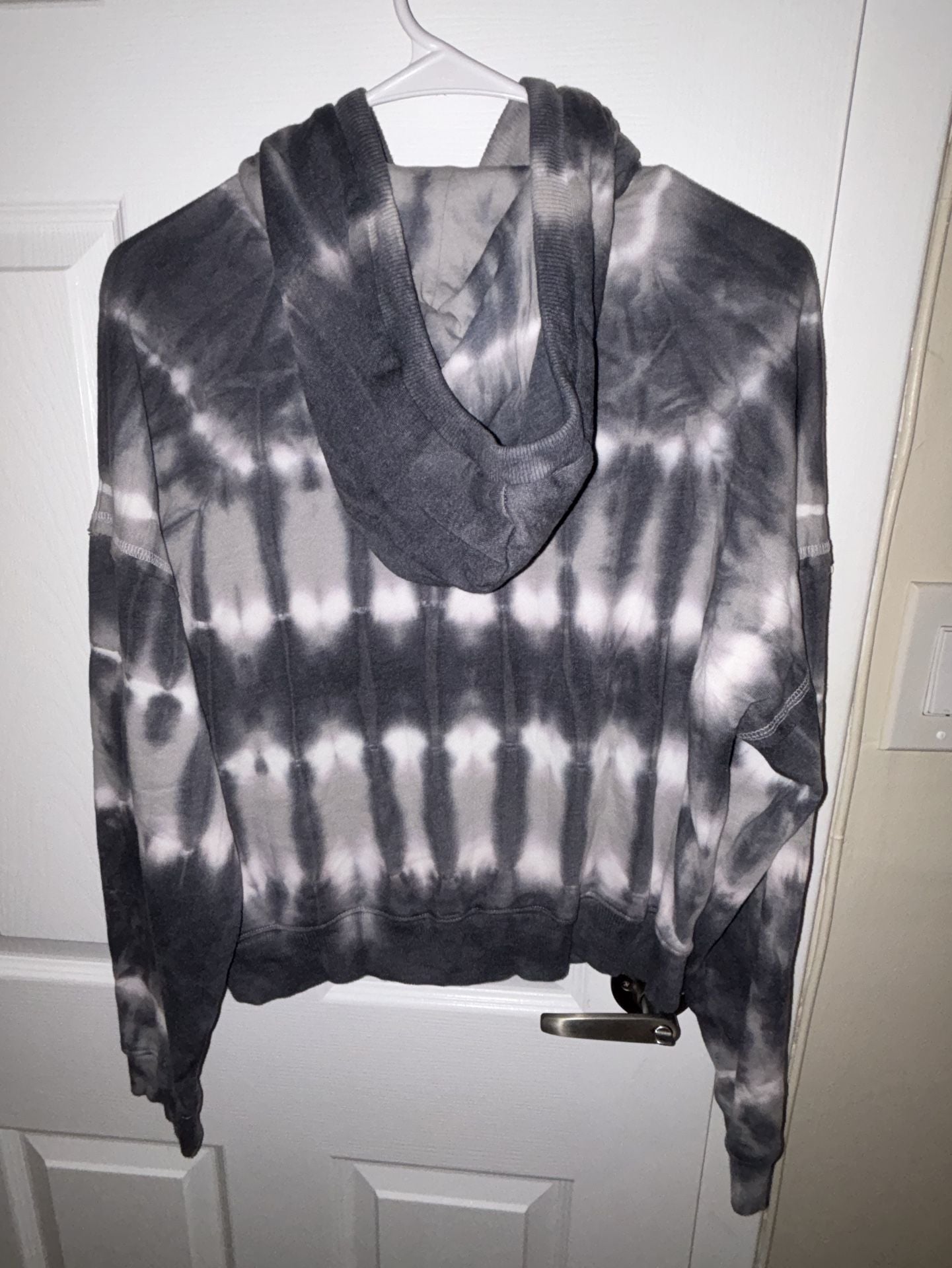 Lucky Brand Hoodie Size M Gray Tie Dye Pullover 4