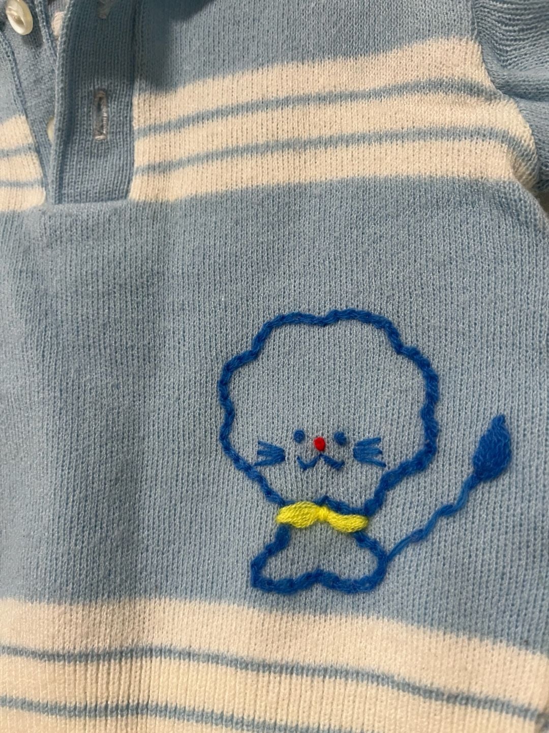 Purr-fect - VTG 1970s Sweater With Lion Embroidery - 18M - 3