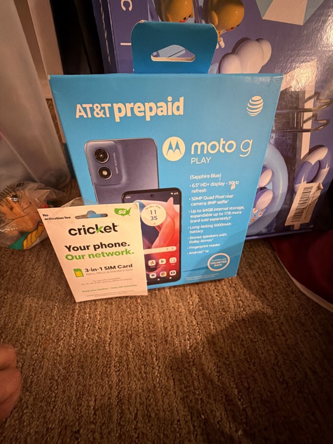 Motorola Moto G Play 2024 Sapphire Blue Prepaid Smartphone 1