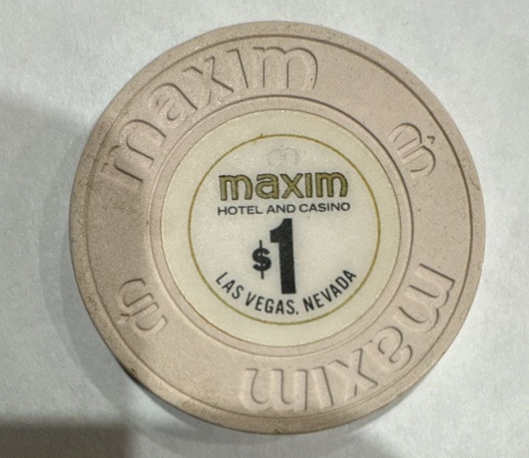 Maxim $1 vintage las vegas casino chip 1