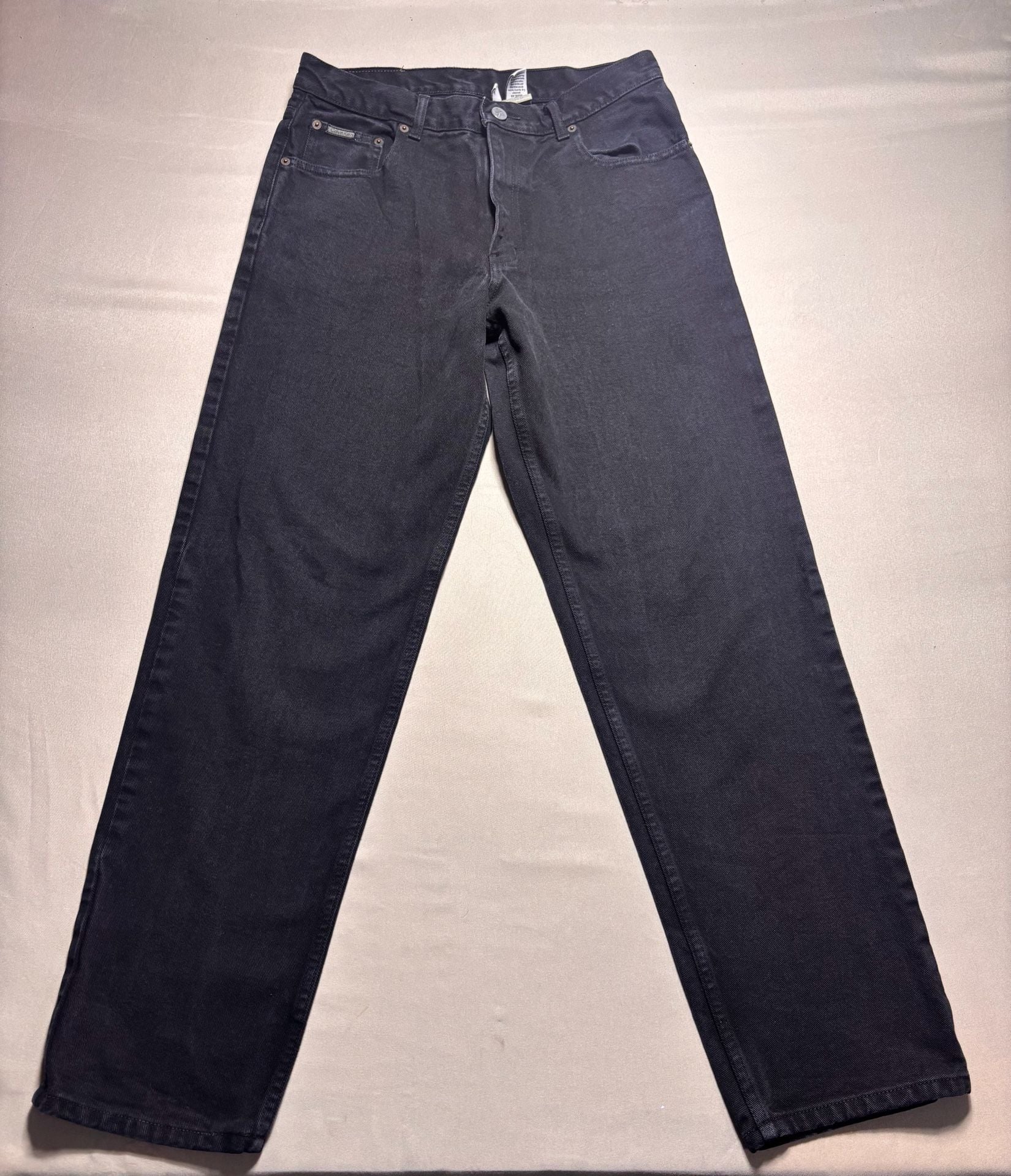 Calvin Klein Jeans Size 32 Black Denim Straight Leg Y2K Vintage 2