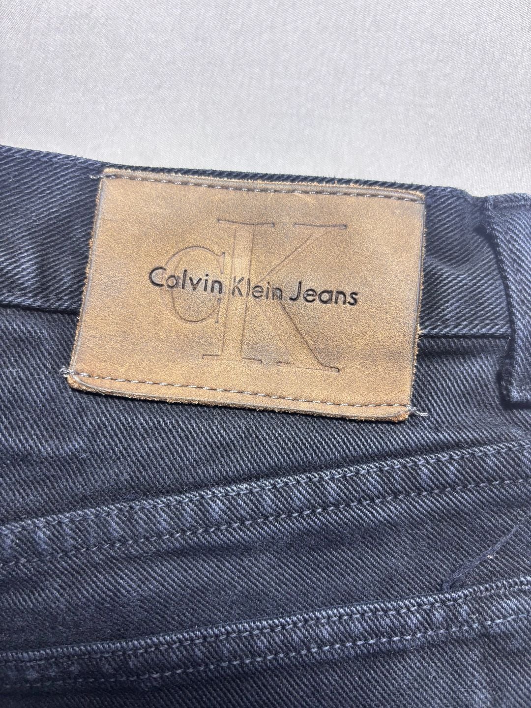 Calvin Klein Jeans Size 32 Black Denim Straight Leg Y2K Vintage 4