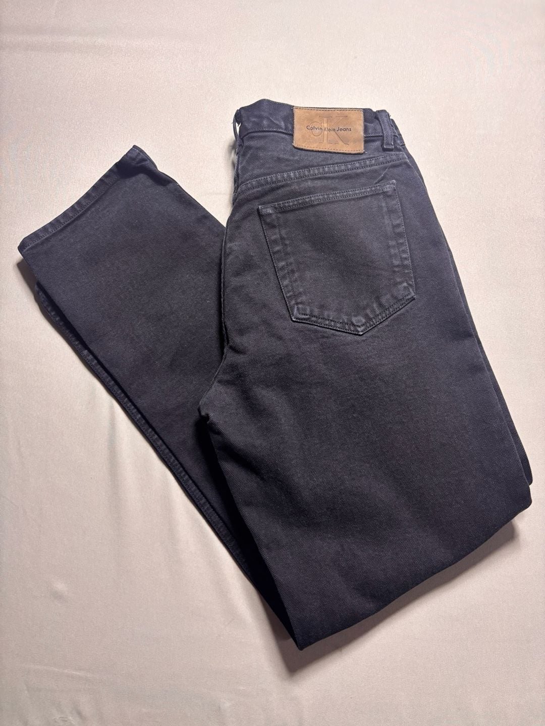 Calvin Klein Jeans Size 32 Black Denim Straight Leg Y2K Vintage 5