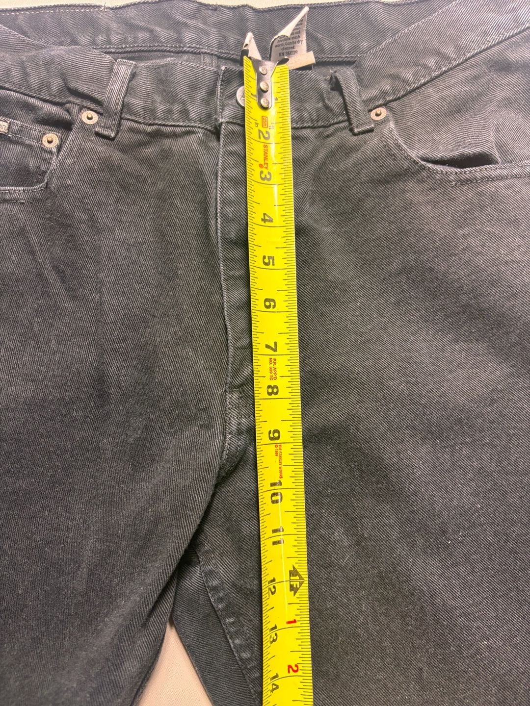 Calvin Klein Jeans Size 32 Black Denim Straight Leg Y2K Vintage 10