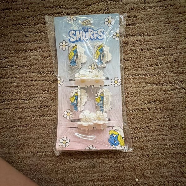 The Smurfs Hair Claw Clips Set of 8 Smurfette