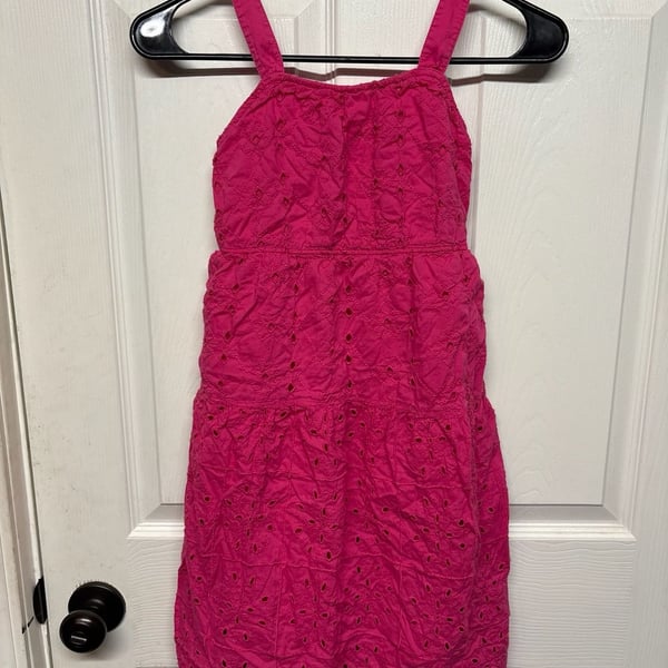 Abercrombie Kids Eyelet Sundress Size 7/8 Hot Pink