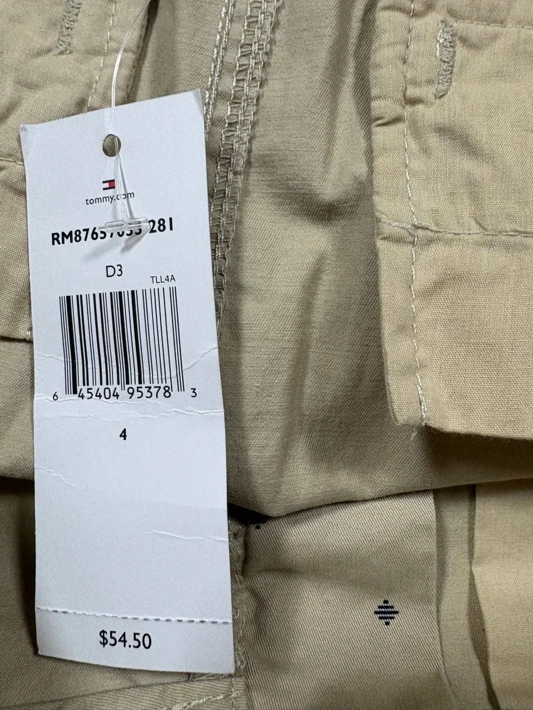 Tommy Hilfiger Chino Skirt Size 4 Beige Diamond Print 5