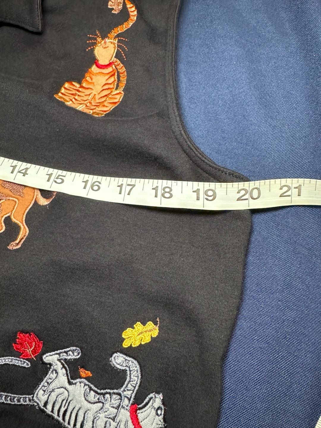 Bechamel Embroidered Cat Dog Vest M Black Novelty Grandmacore 7