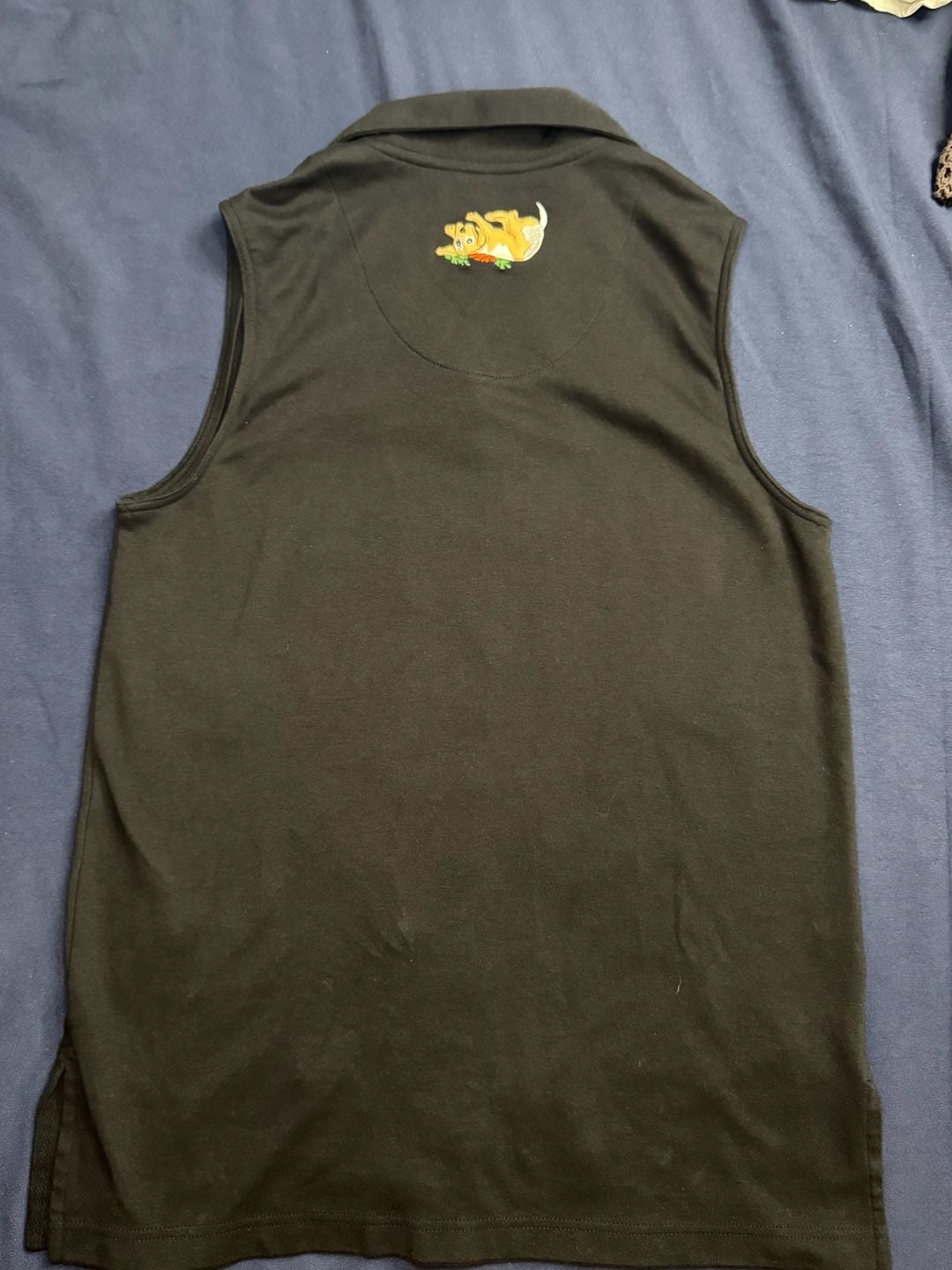 Bechamel Embroidered Cat Dog Vest M Black Novelty Grandmacore 11