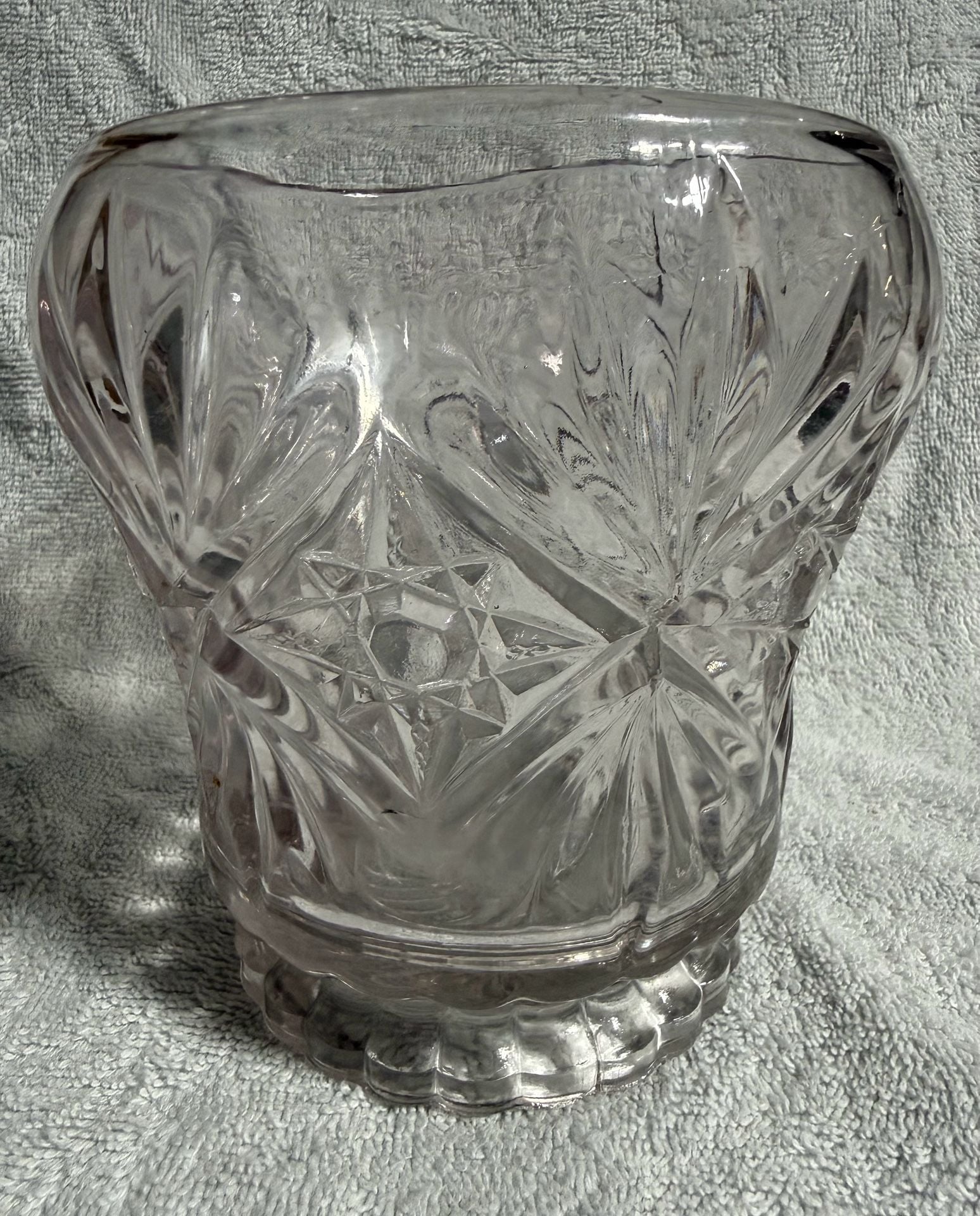Anchor Hocking Glass Star Of David Vase 6