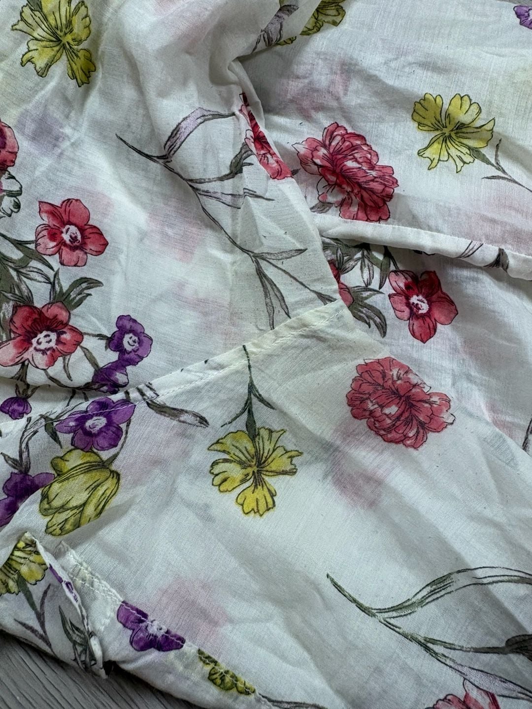 Lauren Ralph Lauren Floral Button-Up Shirt Size M Multi Long Sleeve 6