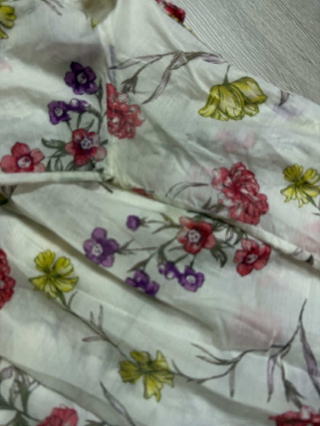 Lauren Ralph Lauren Floral Button-Up Shirt Size M Multi Long Sleeve 7
