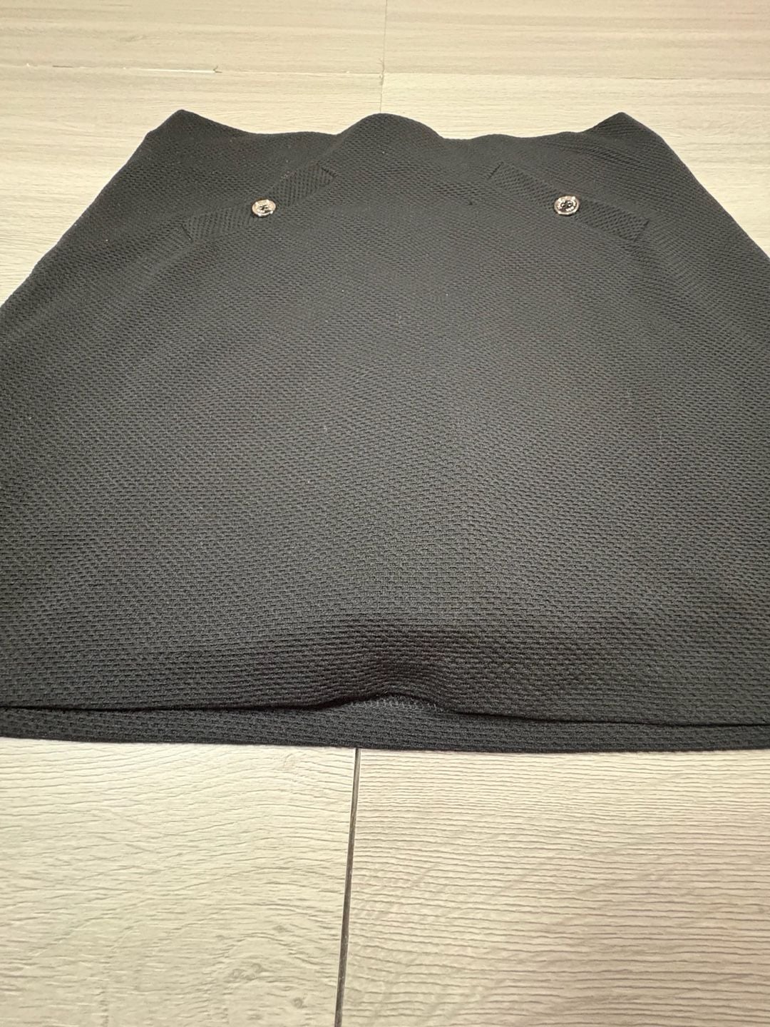 Jones New York Mini Skirt Size S Black Textured Button Flap Pockets 3