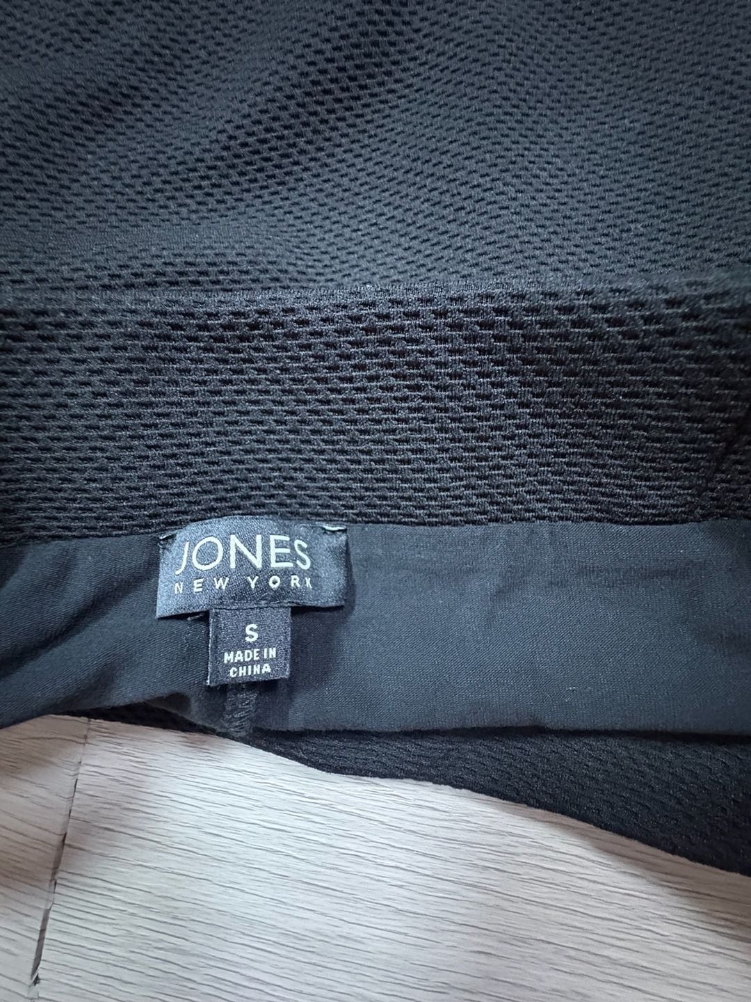 Jones New York Mini Skirt Size S Black Textured Button Flap Pockets 5