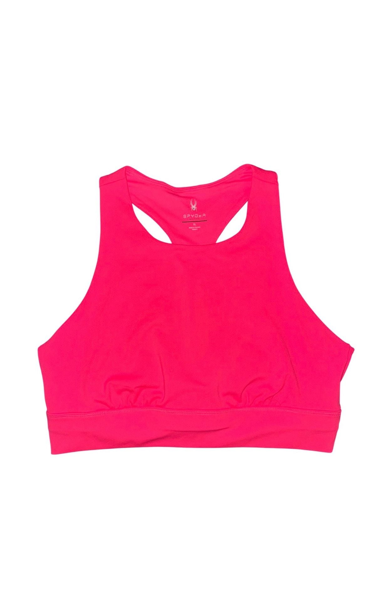 Spyder Active Sports Bra Size XL Pink Racerback 2