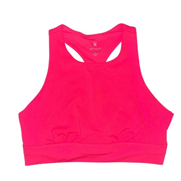 Spyder Active Sports Bra Size XL Pink Racerback