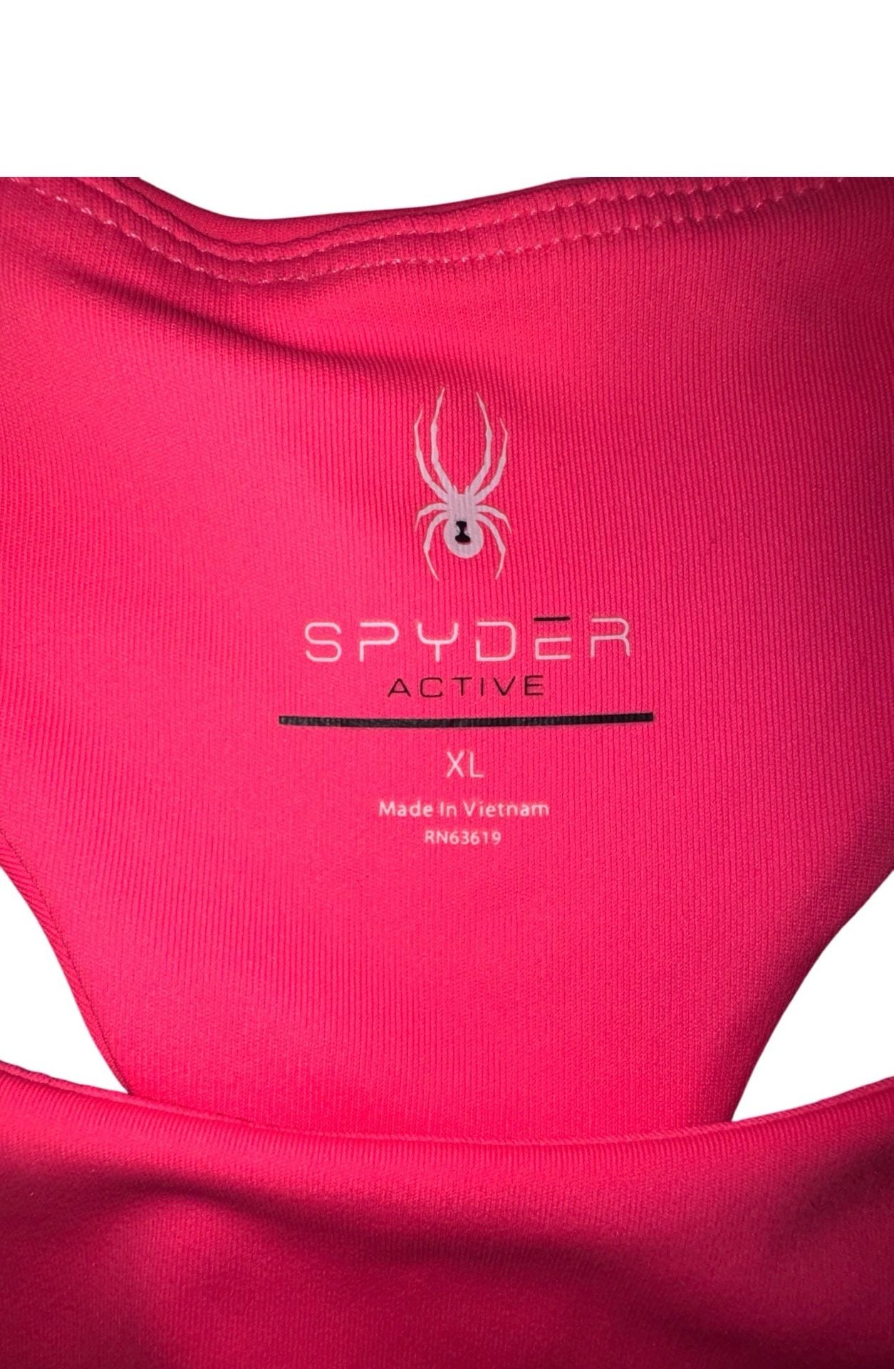 Spyder Active Sports Bra Size XL Pink Racerback 3