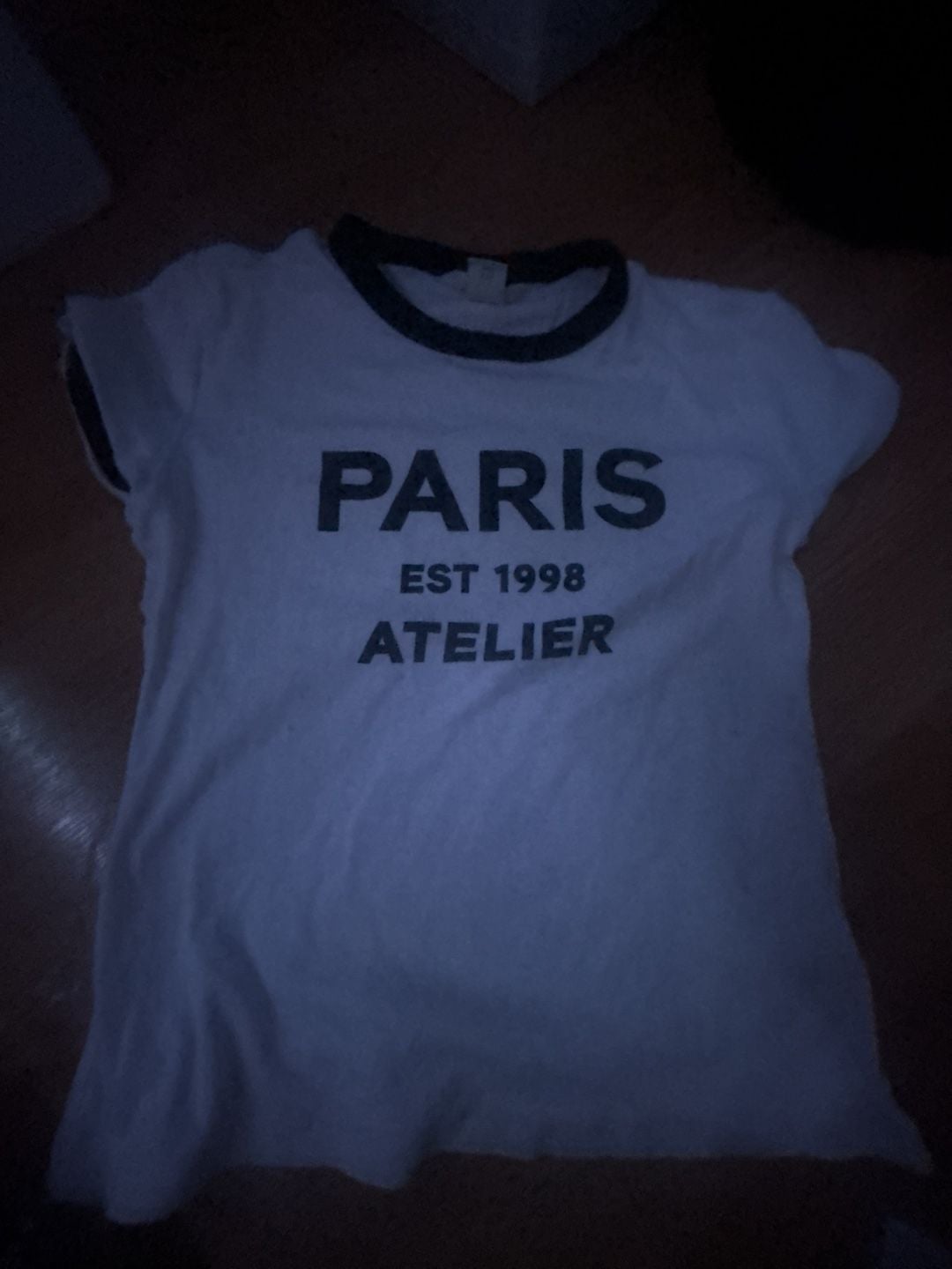 H&M Paris Atelier Ringer T-Shirt Size XS White 1