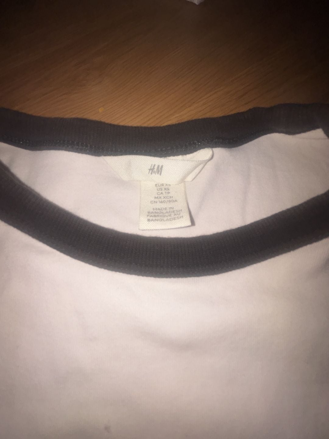 H&M Paris Atelier Ringer T-Shirt Size XS White 2