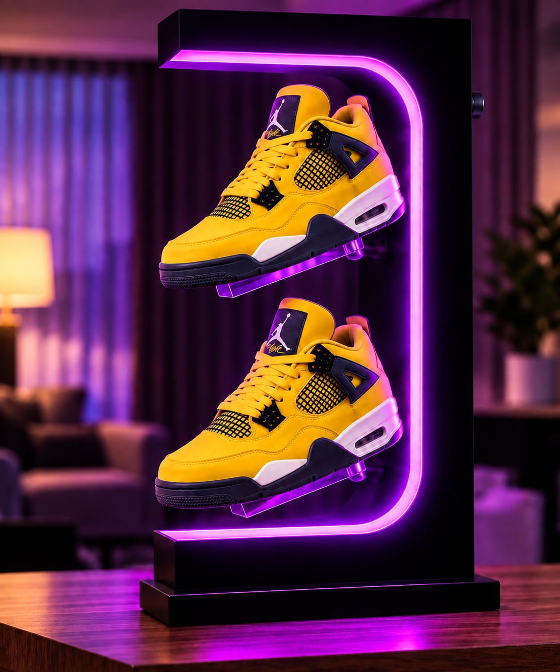 Air Jordan 4 Retro Lightning 2021 Tour Yellow Sneakers Men’s Size 8 2