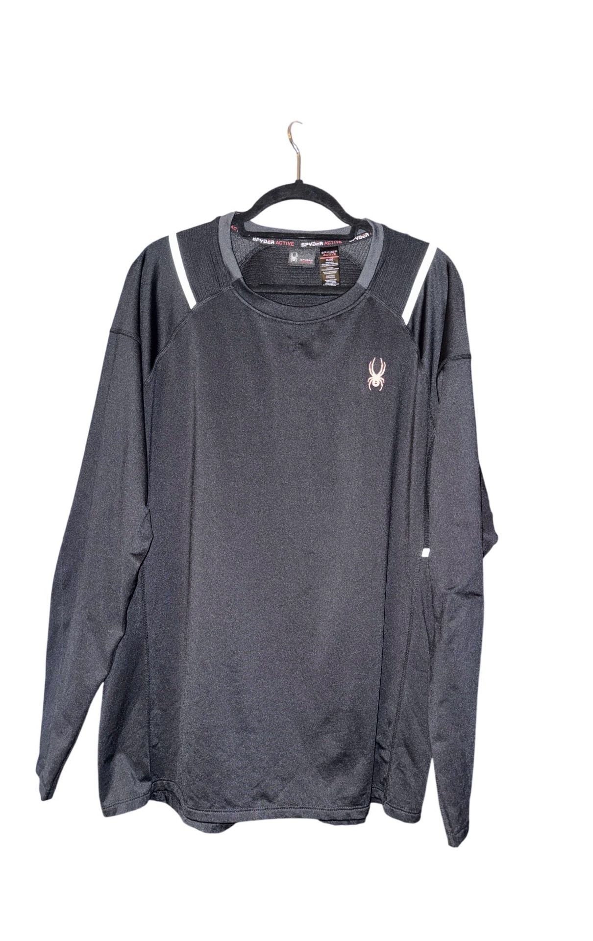 Spyder Active Long Sleeve Shirt Size XL Black Athletic Pullover 2