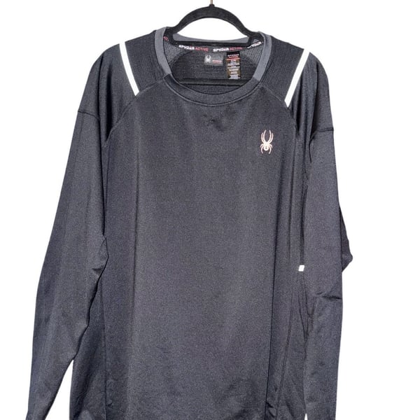 Spyder Active Long Sleeve Shirt Size XL Black Athletic Pullover
