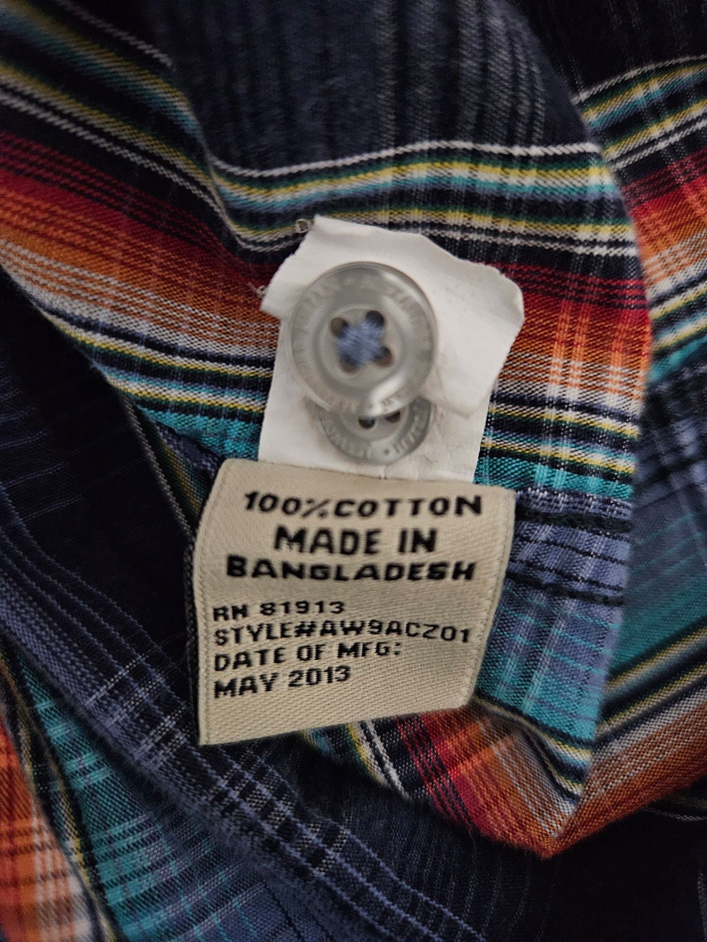 Colours Alexander Julian Long Sleeve Plaid Shirt Size XL Multi 12