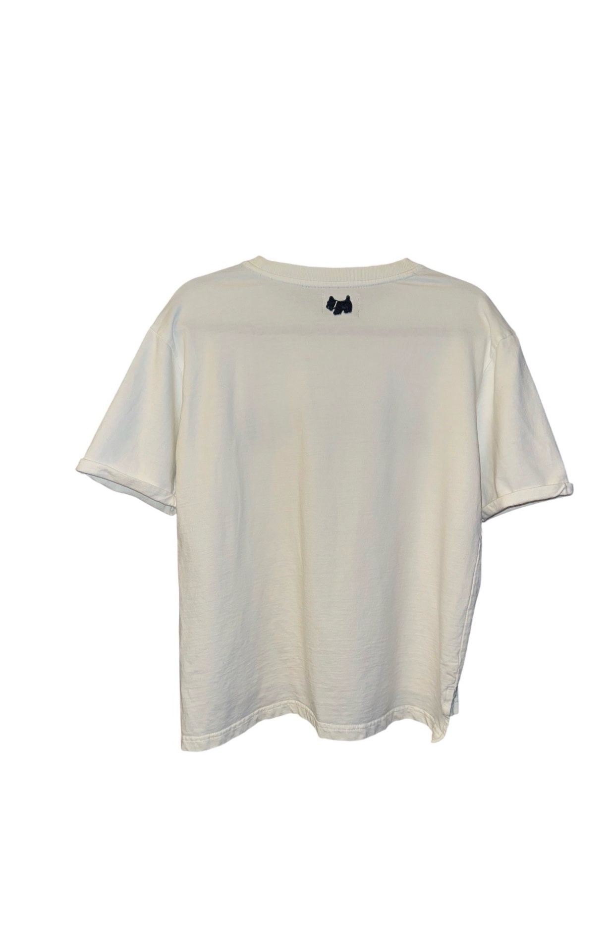 Agatha Paris T-Shirt Size S Cream Embroidered Logo Short Sleeve Crewneck 7