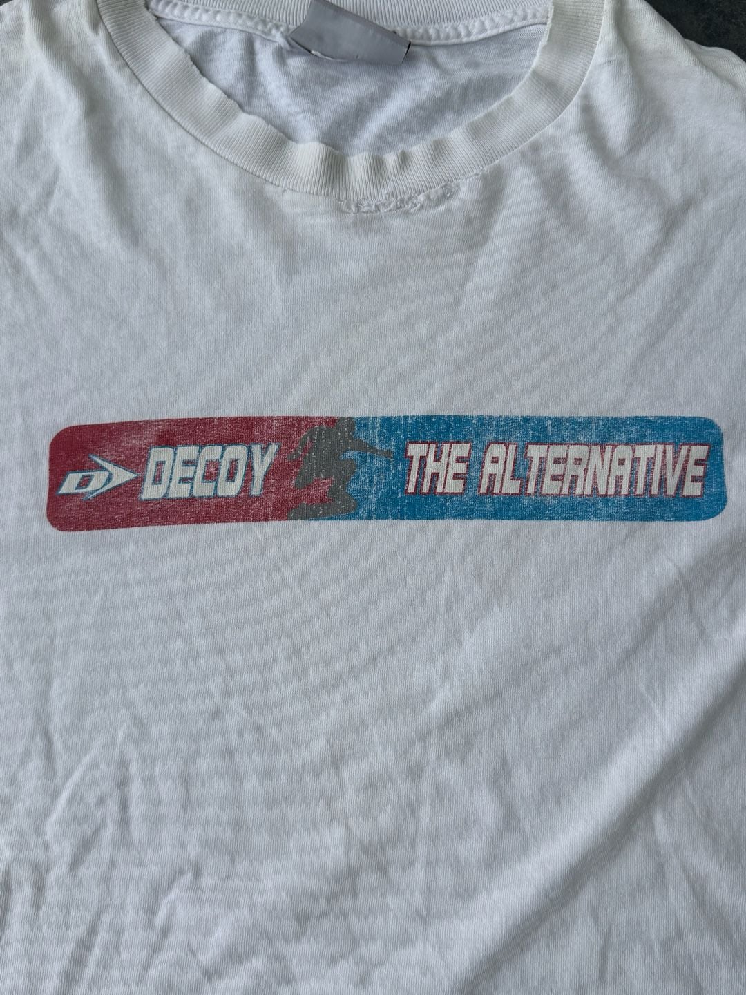 Vintage DECOY The Alternative Long Sleeve Shirt White Graphic Y2K 90s Streetwear 3