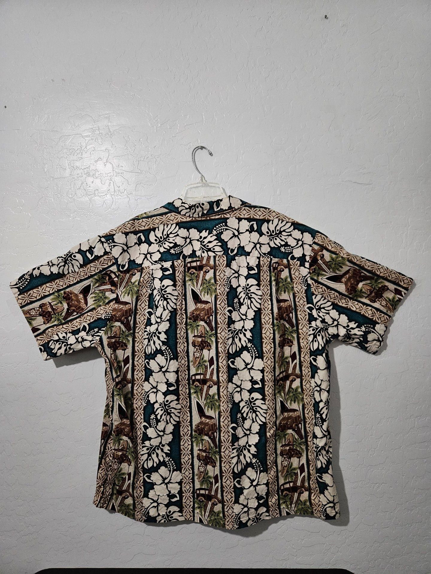 Made in Hawaii Aloha Shirt Size XXL Multicolor Surfboard Woodie Car Floral 8