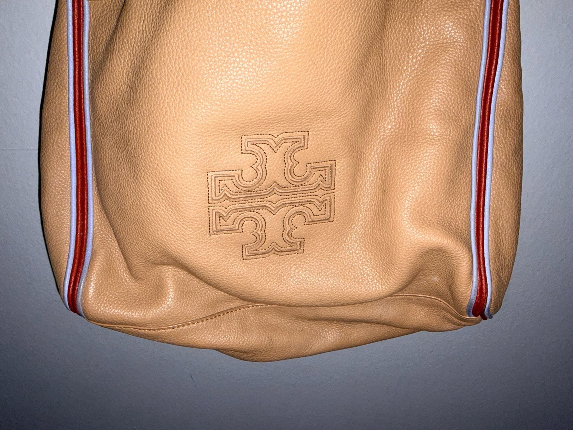 Tory Burch Harper Striped Tote Leather Shoulder Bag 4