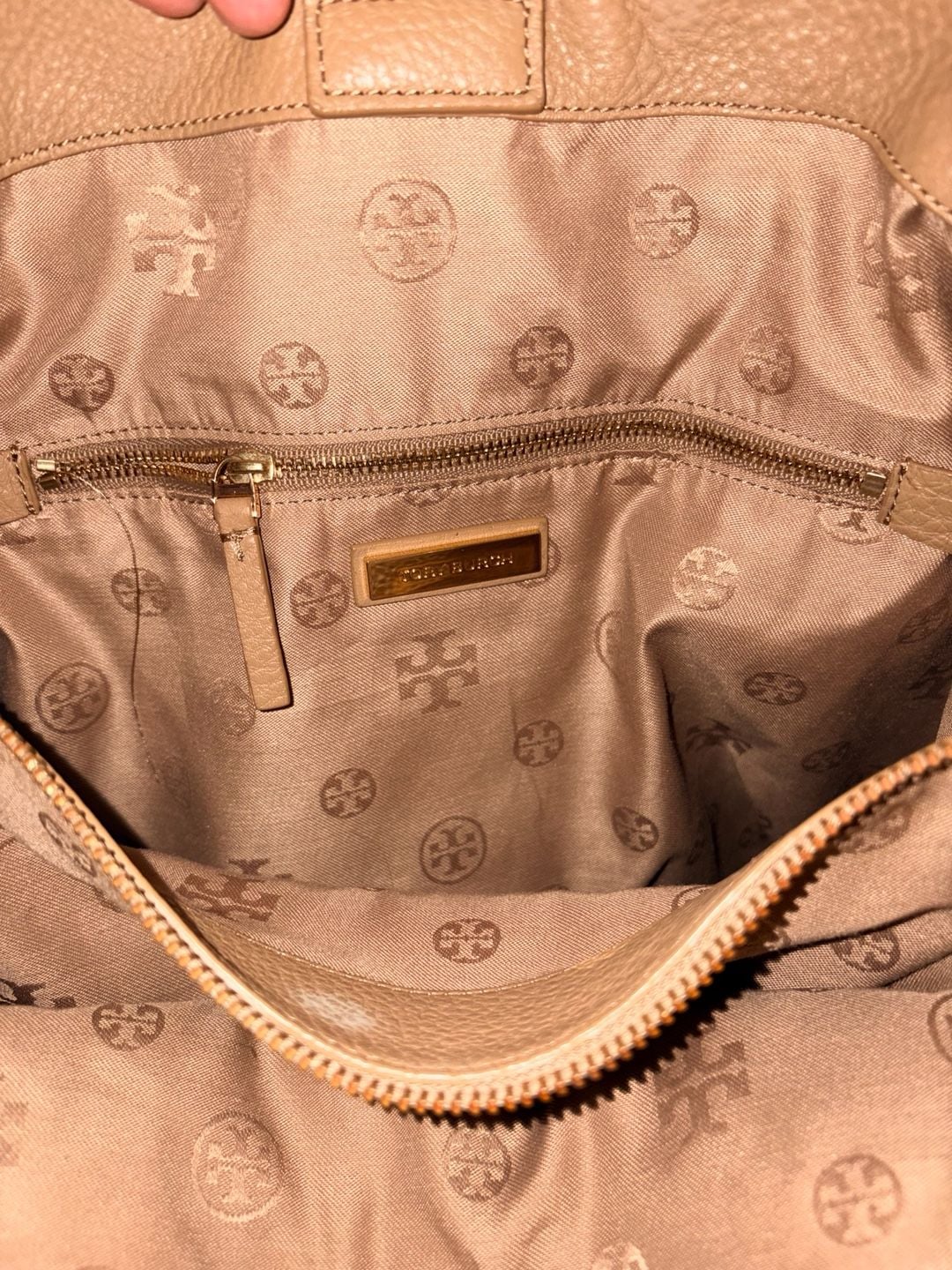 Tory Burch Harper Striped Tote Leather Shoulder Bag 6