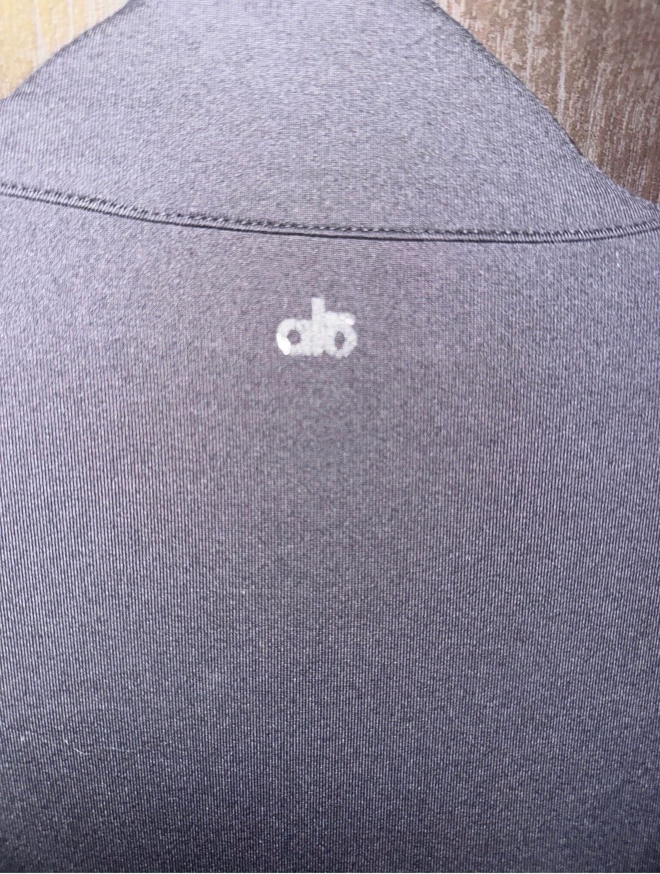 Alo Yoga 1/4 Zip Pullover Size S Black Athletic Top 7