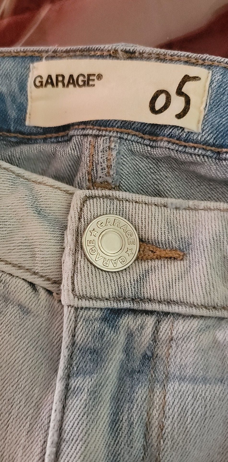 Garage Distressed Denim Jeans Size 5 Light Wash 5