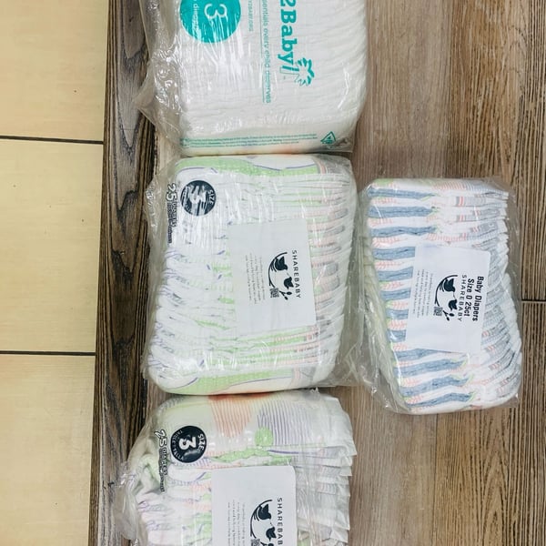 Baby2Baby Sharebaby Baby Diapers Size 3 25ct Lot of 4 Packs