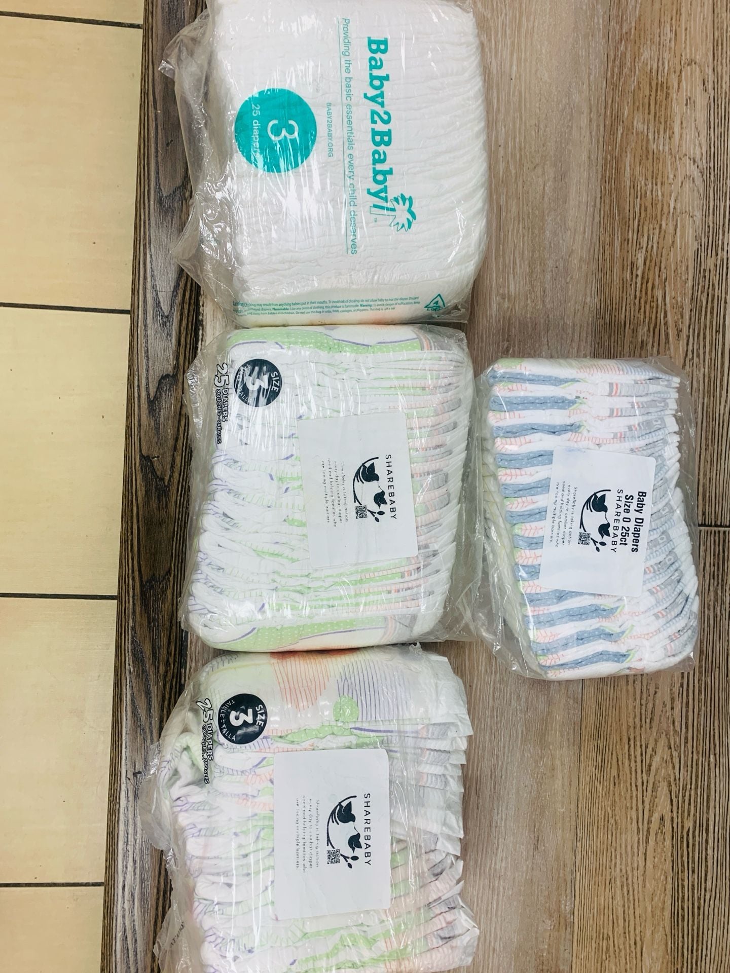 Baby2Baby Sharebaby Baby Diapers Size 3 25ct Lot of 4 Packs 2