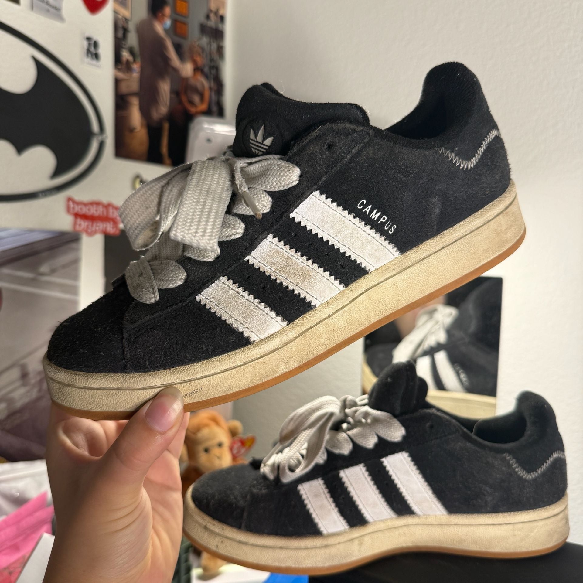 Adidas Campus 00s Size 7 Core Black Sneakers (Box not included) 2