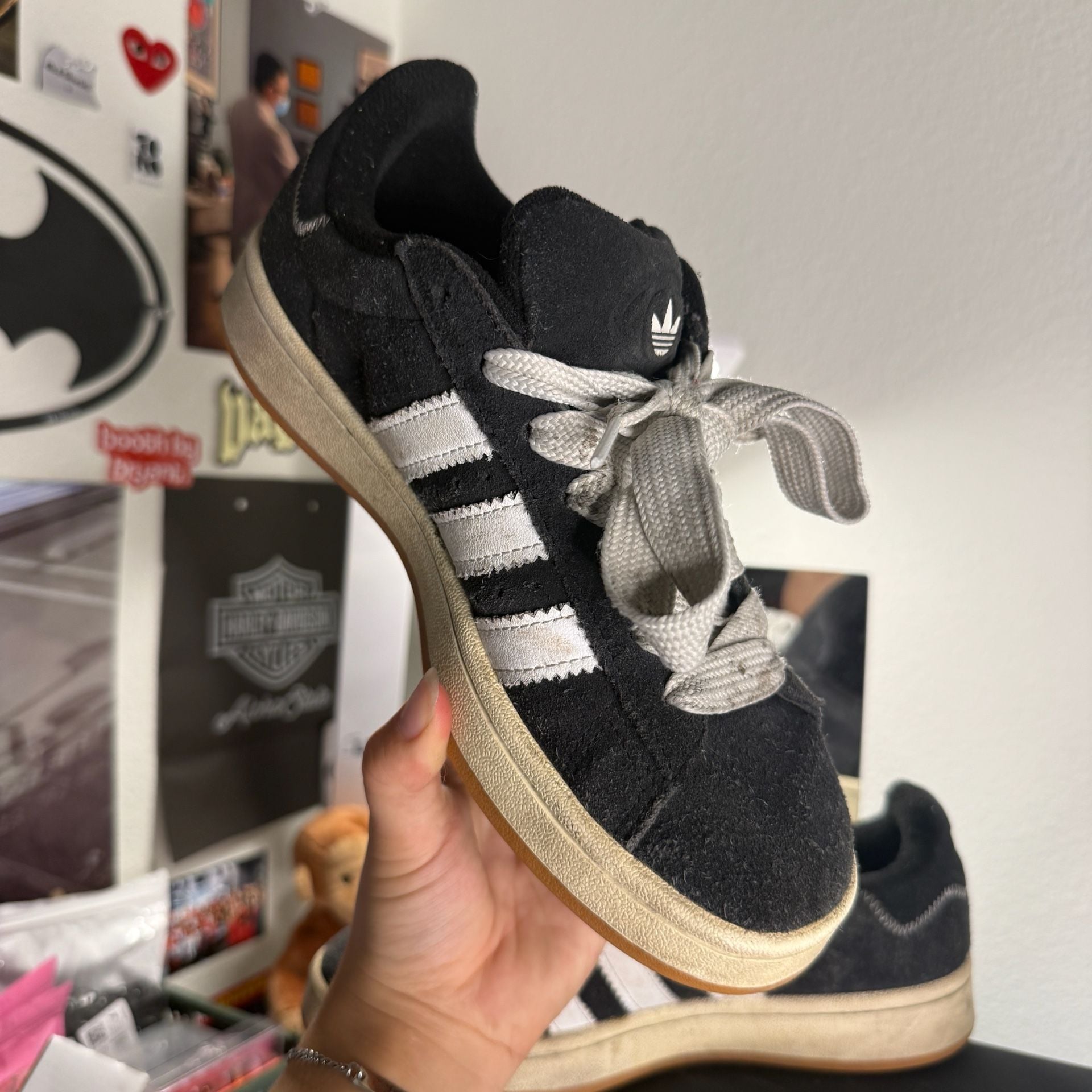 Adidas Campus 00s Size 7 Core Black Sneakers (Box not included) 3